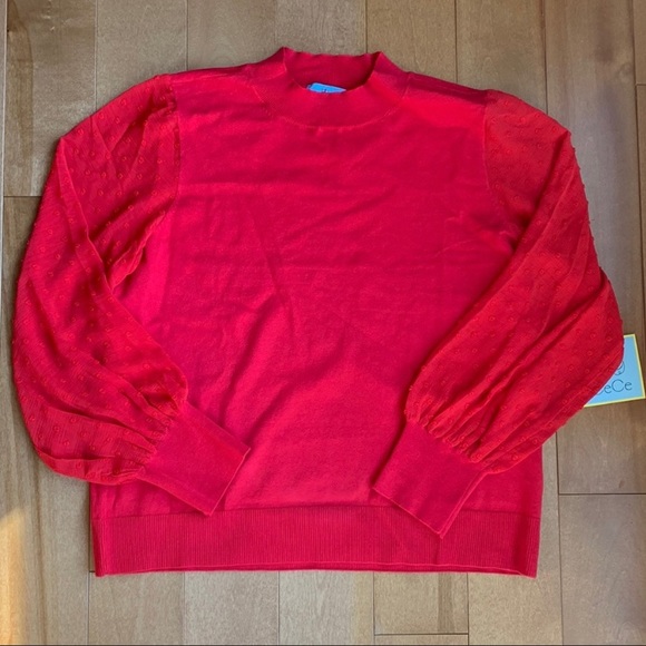 CeCe Sweaters Cece Clip Dot Sleeve Sweater Poshmark